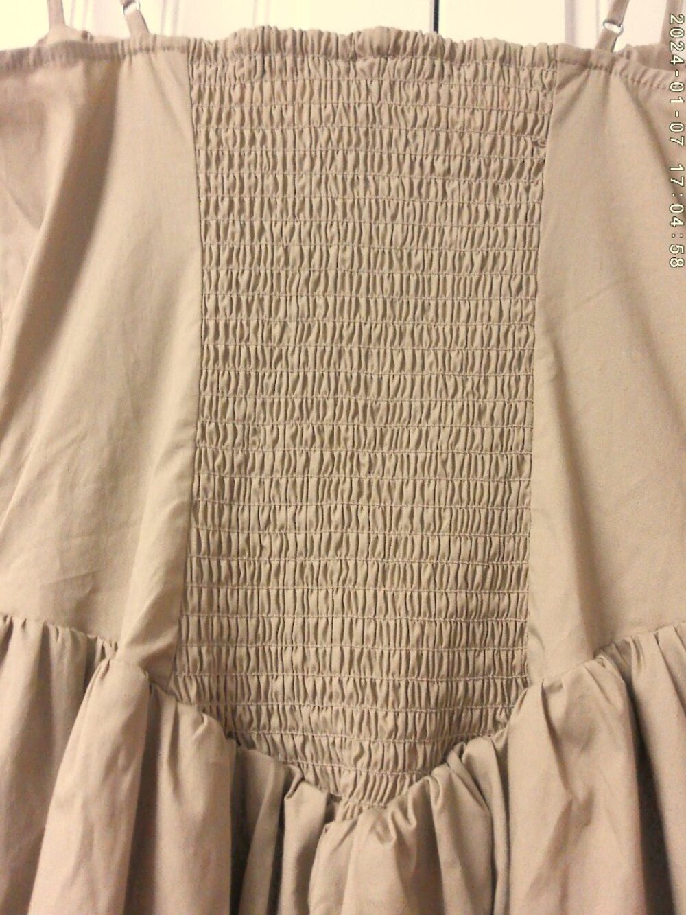 NEW Cotton Corset Dress XS Future Collective Beige/Sand New With Tags - Picture 4 of 8